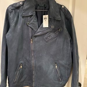Ralph Lauren Leather Moto Jacket.